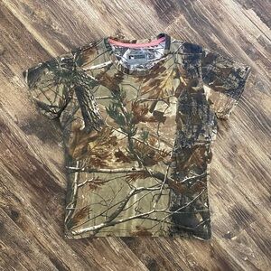 Y2K 2000s Womens Russell Outdoors Faded Camouflage Shirt Ladies Size Large